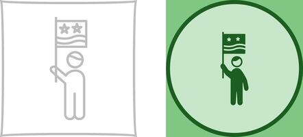 Raising Flag Icon Design vector
