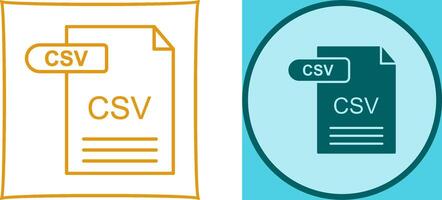 CSV Icon Design vector