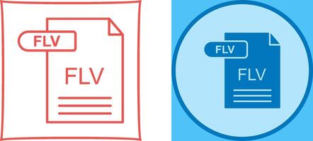 FLV Icon Design vector