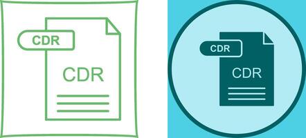 CDR Icon Design vector