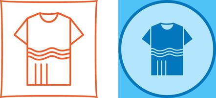 T Shirt with lines Icon Design vector