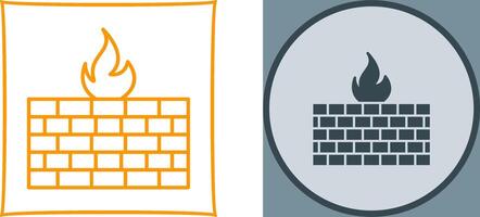 Firewall Icon Design vector