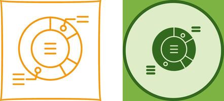 Pie Chart Icon Design vector