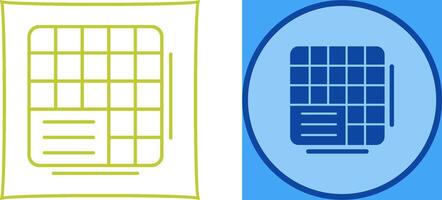 Table Data Icon Design vector