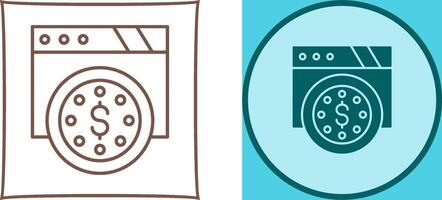 Dollar Coin Icon Design vector