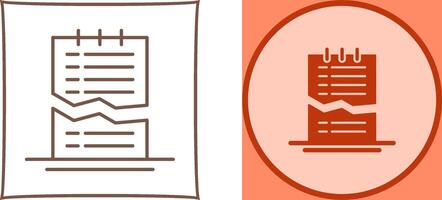Corrupted List Icon Design vector