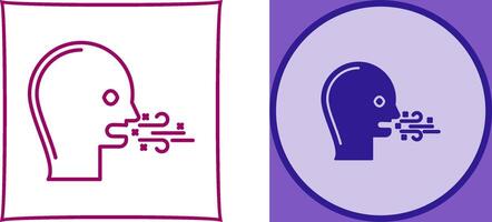 Bad Breath Icon Design vector