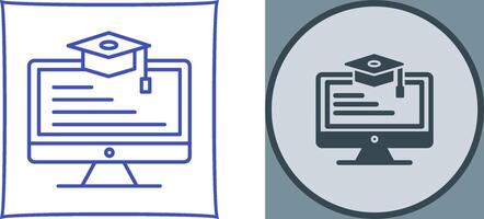 Online Learning Icon Design vector