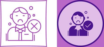Rejected Icon Design vector