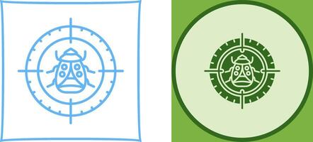 Bug Target Icon Design vector