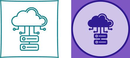 Cloud Database Icon Design vector