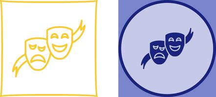 Theater Masks Icon Design vector