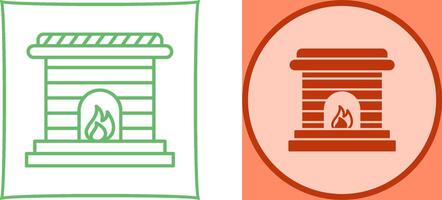 Fireplace Icon Design vector