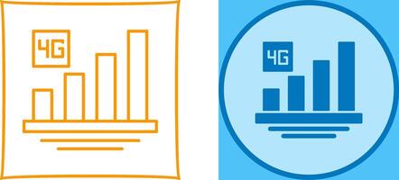 4G Icon Design vector