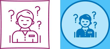 Confuse Icon Design vector