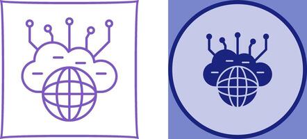 Computing Cloud Icon Design vector