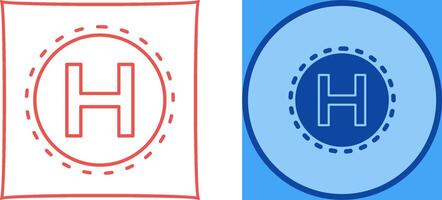 Helipad Icon Design vector