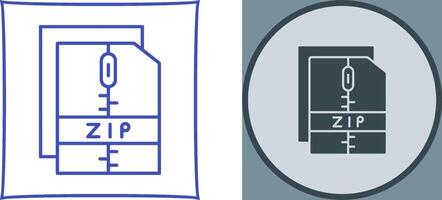 Zip File Icon Design vector