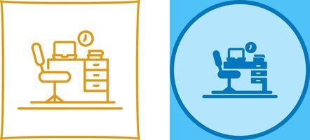 Office Desk Icon Design vector