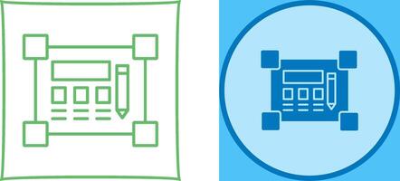 Blueprint Icon Design vector