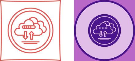 Cloud Data Icon Design vector