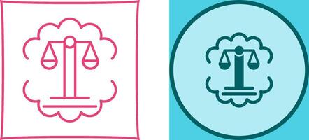 Justice Scale Icon Design vector