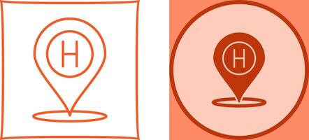 Hotel Location Icon Design vector