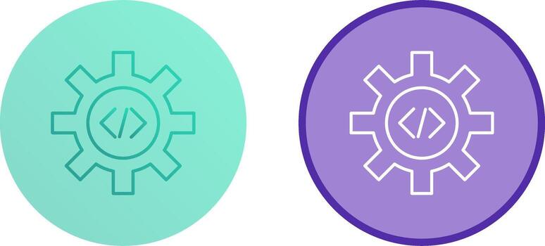 Unique Code Optimization Icon Design vector