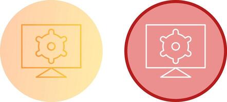 Computer Settings Icon Design vector