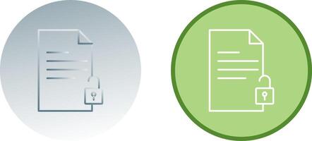 Unlock Documents Icon Design vector
