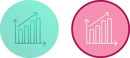 Rising Statistics Icon Design vector