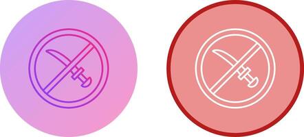 No Weapons Icon Design vector