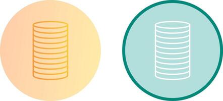 Stack of Coins Icon Design vector