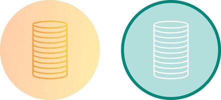 Stack of Coins Icon Design vector