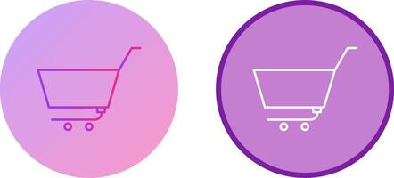 Unique Empty Cart Icon Design vector