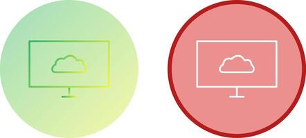 Unique Cloud System Icon Design vector