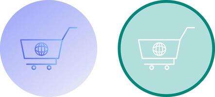 Unique Global Shopping Icon Design vector