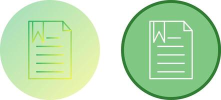 Unique Bookmarked Document Icon Design vector