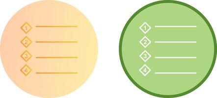 Unique Numbered list Icon Design vector