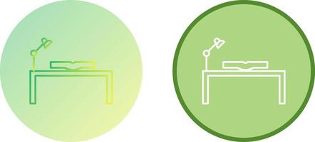 Unique Study Desk Icon Design vector