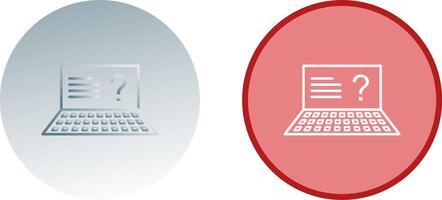 Unique Online Exam Icon Design vector