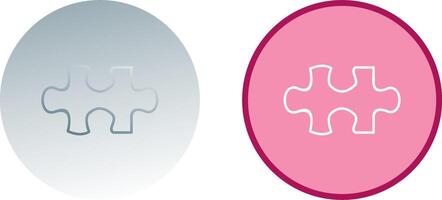 Unique Puzzle Piece Icon Design vector