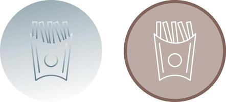Unique French Fries Icon Design vector