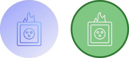 Unique Fire in Socket Icon Design vector