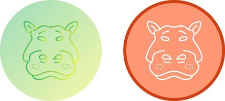 Hippo Icon Design vector