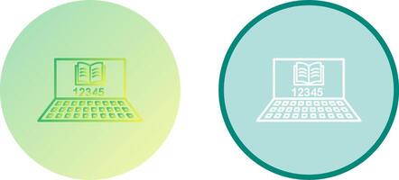 Unique Online Study Icon Design vector