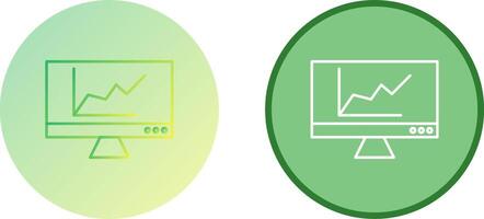 Online Graph Icon Design vector