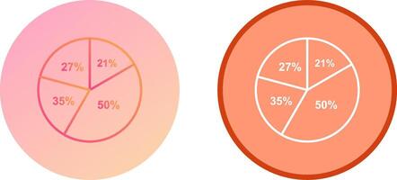 Pie Chart Icon Design vector