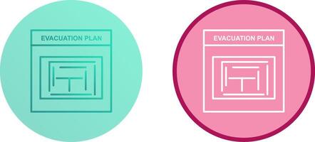 Evacuation Plan Icon Design vector