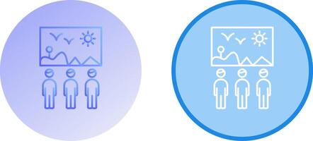 Viewing Painting Icon Design vector